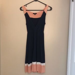 Navy and Coral dress